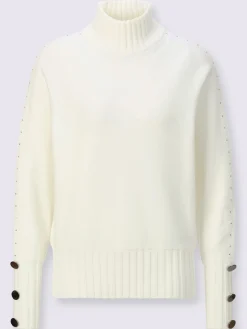 Creation L Pulls<Pull à col montant brillance soyeuse et mate