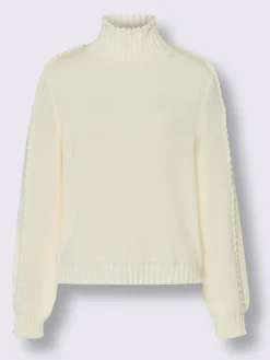 Linea Tesini Pulls<Pull à col montant finitions ondulées flatteuses