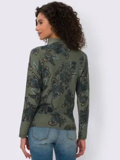 Linea Tesini Pulls<Pull à col montant imprimé floral