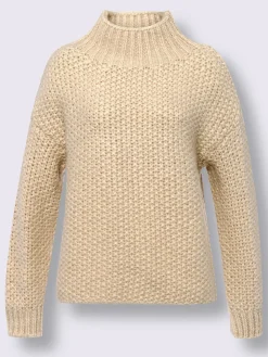 Linea Tesini Pulls<Pull à col montant jolie structure tricot