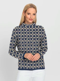 Rick Cardona Pulls<Pull à col montant motif graphique