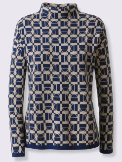 Rick Cardona Pulls<Pull à col montant motif graphique