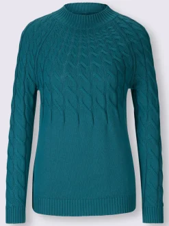 Linea Tesini Pulls<Pull à col montant motif torsadé affinant