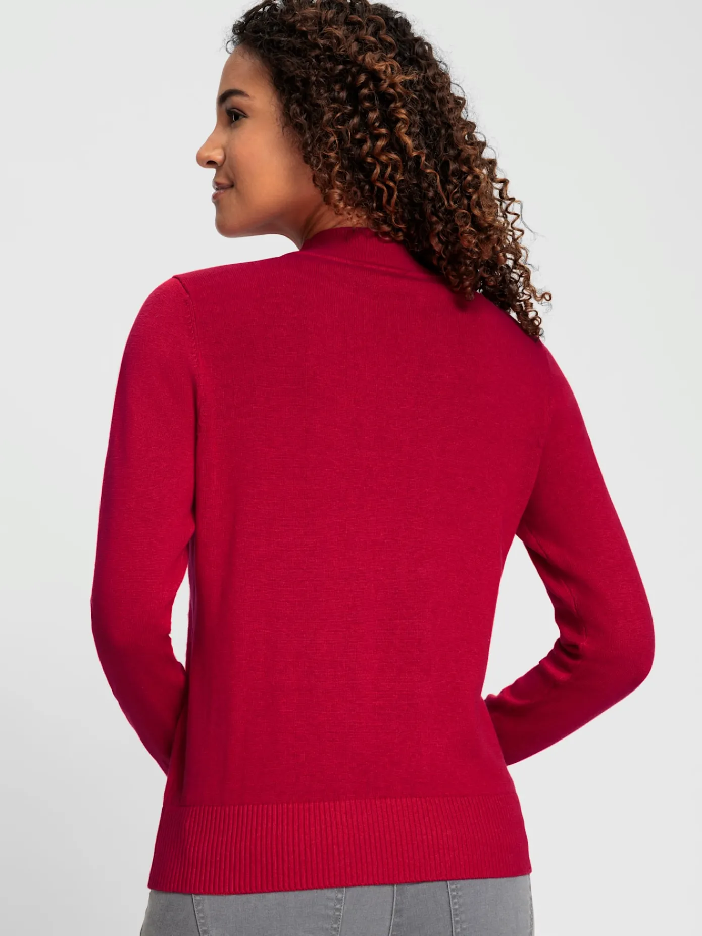 Collection L Pulls<Pull à col montant pur coton