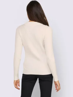 Mandarin Pulls<Pull à col montant tricot côtelé moderne