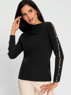 Ashley Brooke Pulls<Pull à col roulé découpes raffinées aux manches