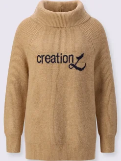 Creation L Pulls<Pull à col roulé empiècement jacquard