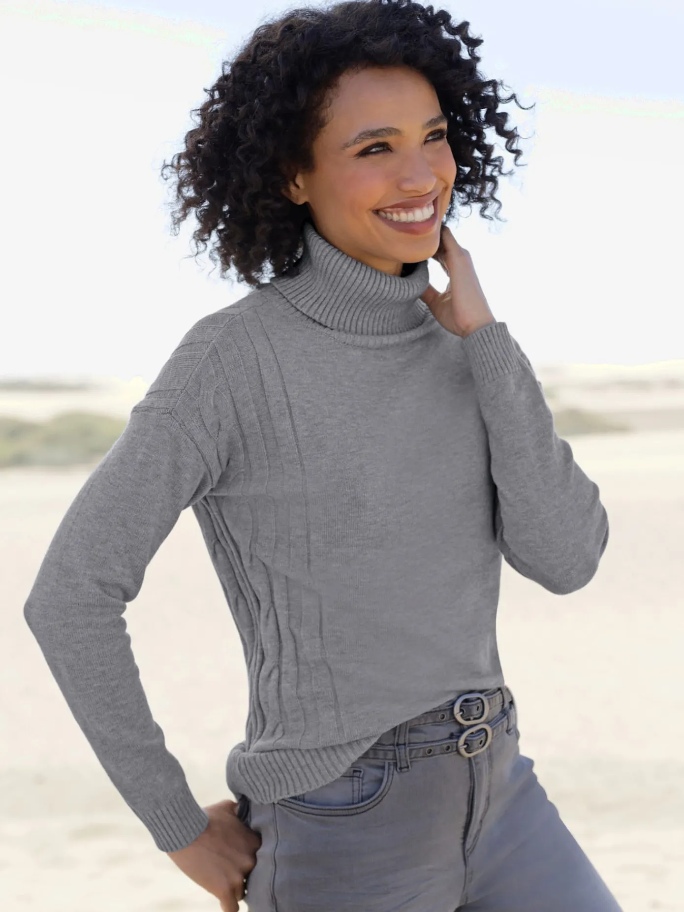 Linea Tesini Pulls<Pull à col roulé mélange de tricots moderne