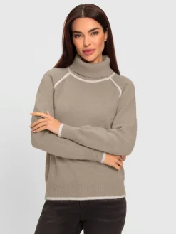 Rick Cardona Pulls<Pull à col roulé passepoils contrastés tendance