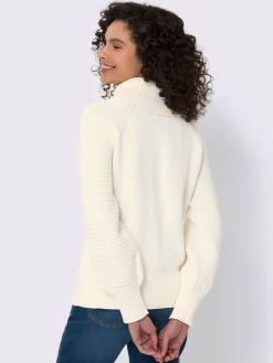 Linea Tesini Pulls<Pull à col roulé pur coton