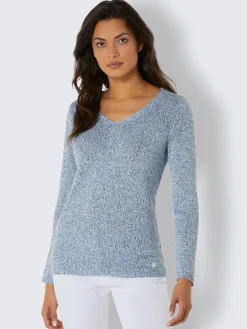 CREATION L PREMIUM Pulls<Pull à encolure en v 55% lin