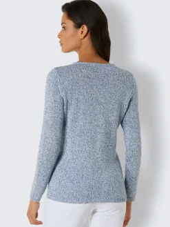 CREATION L PREMIUM Pulls<Pull à encolure en v 55% lin