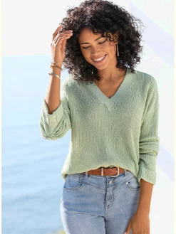 LASCANA Pulls<Pull à encolure en v jolie encolure en v avec bordure