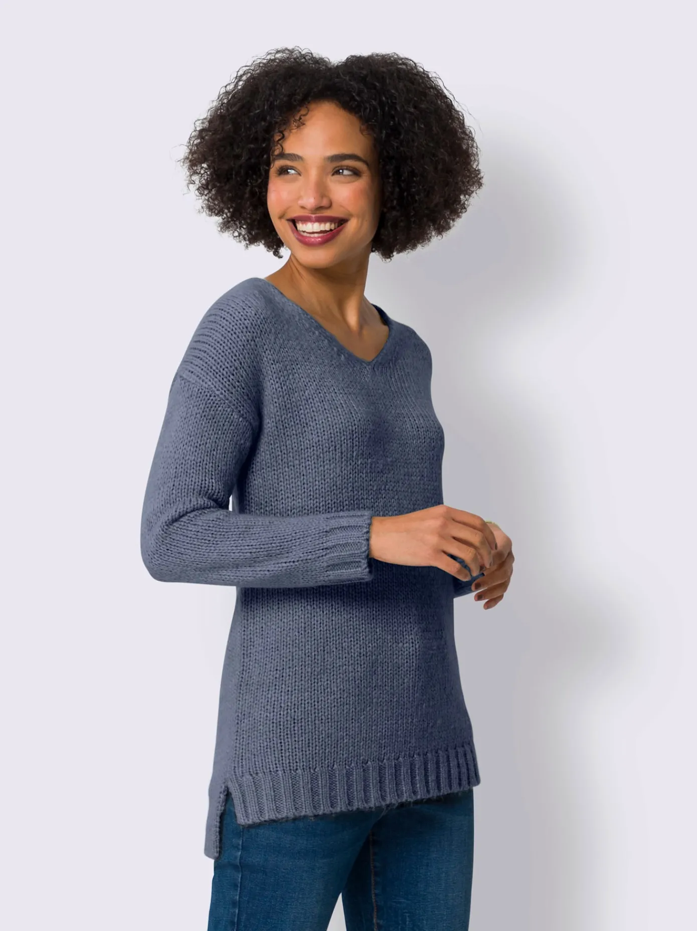 Linea Tesini Pulls<Pull à encolure en v plus long au dos