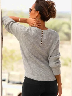 LASCANA Pulls<Pull à encolure en v pull en tricot avec perles