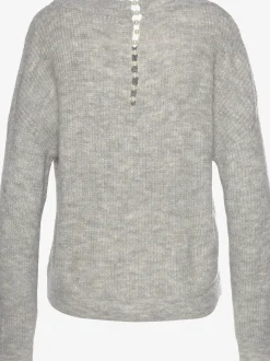 LASCANA Pulls<Pull à encolure en v pull en tricot avec perles