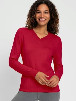 Collection L Pulls<Pull à encolure en v pur coton