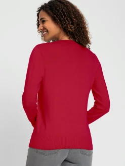 Collection L Pulls<Pull à encolure en v pur coton