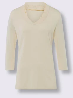 Linea Tesini Pulls<Pull à encolure en v volants à l'encolure