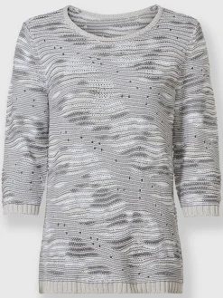 Pulls<Pull à manches 3/4 50% coton