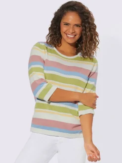 Collection L Pulls<Pull à manches 3/4 50% coton