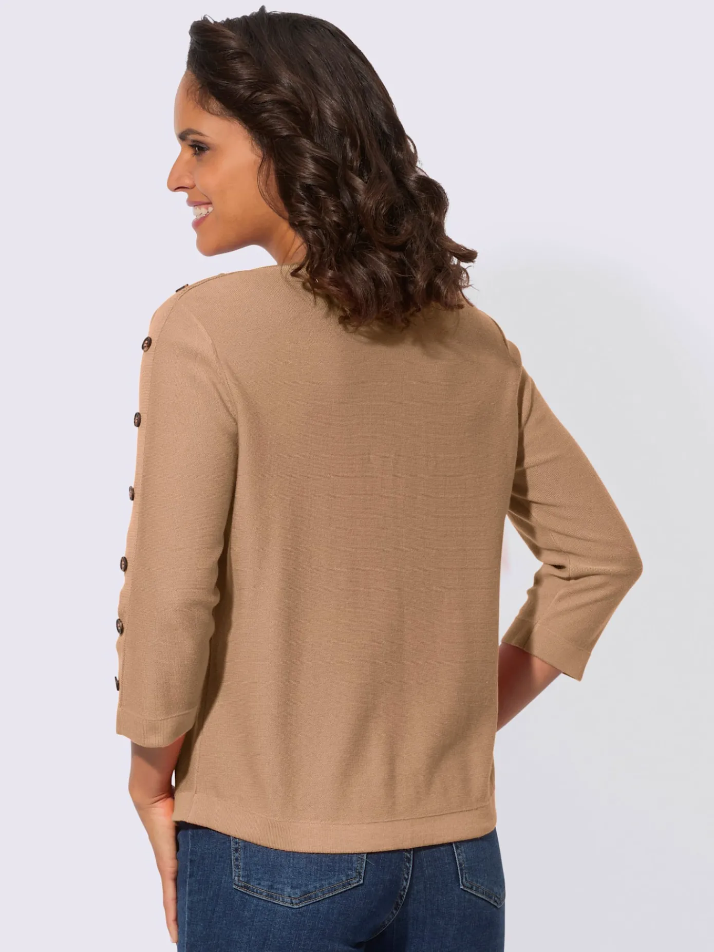 Collection L Pulls<Pull à manches 3/4 50% coton