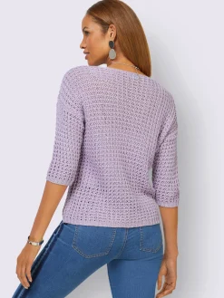 Creation L Pulls<Pull à manches 3/4 50% coton