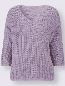 Creation L Pulls<Pull à manches 3/4 50% coton