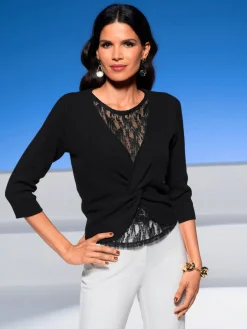 Ashley Brooke Pulls<Pull à manches 3/4 aspect 2 en 1 tendance