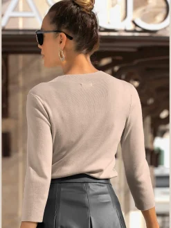 LASCANA Pulls<Pull à manches 3/4 encolure haute