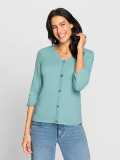 Tenues De Cérémonie<Pull à manches 3/4 fausse patte de boutonnage