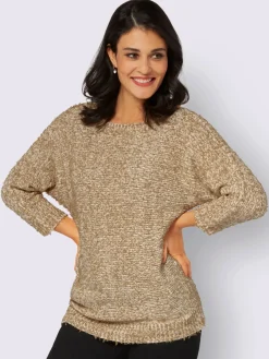 Creation L Pulls<Pull à manches 3/4 joli fil fantaisie