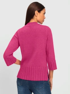 Rick Cardona Pulls<Pull à manches 3/4 larges finitions côtelées confortables