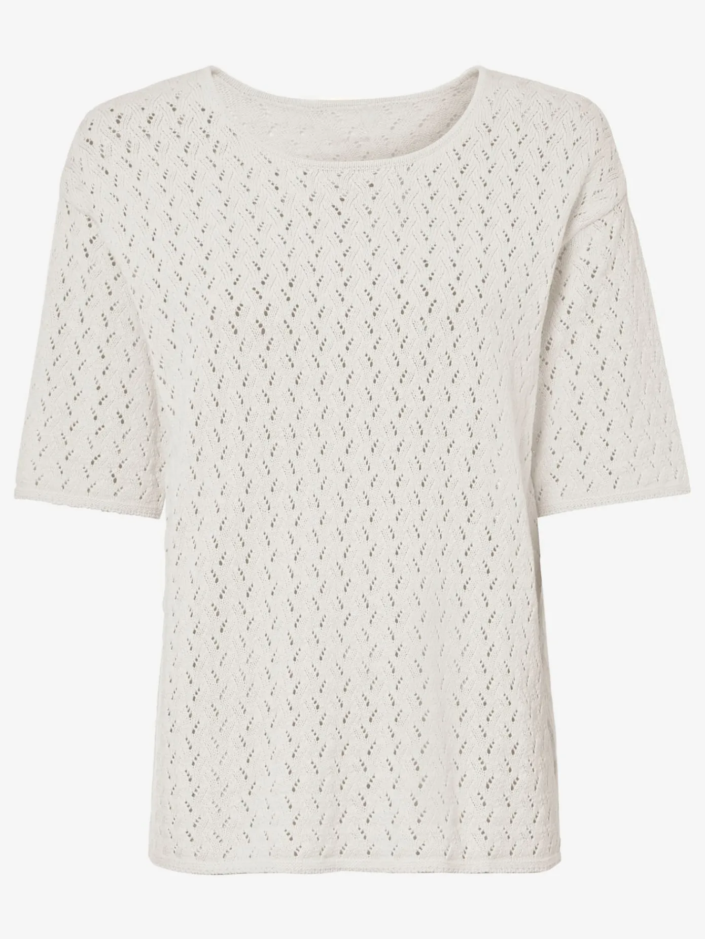 Pulls<Pull à manches courtes motif ajouré léger