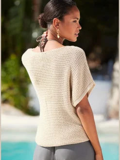 LASCANA Pulls<Pull à manches courtes pull d'été léger