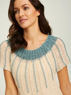 Linea Tesini Pulls<Pull à manches courtes superbe mélange tricoté avec fil fantaisie