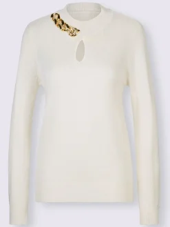 Creation L Pulls<Pull à manches longues 10% soie