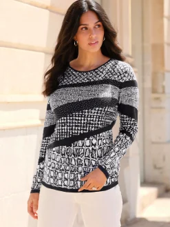 Pulls<Pull à manches longues 60% viscose