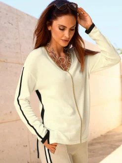 Pulls<Pull à manches longues avec viscose