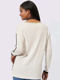 Pulls<Pull à manches longues avec viscose