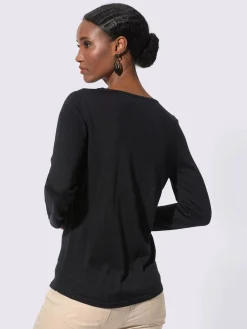 Creation L Pulls<Pull à manches longues empiècements maille décoratifs