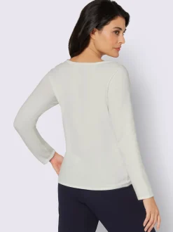 Creation L Pulls<Pull à manches longues encolure en u féminine