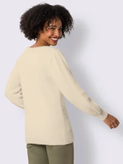 Linea Tesini Pulls<Pull à manches longues fil moelleux à poils longs