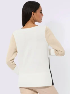 Creation L Pulls<Pull à manches longues fil moelleux à poils longs