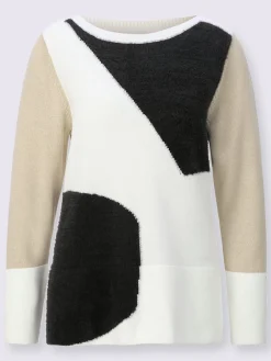 Creation L Pulls<Pull à manches longues fil moelleux à poils longs