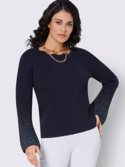 Creation L Pulls<Pull à manches longues fil fantaisie brillant