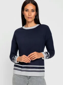 Rick Cardona Pulls<Pull à manches longues inscription avec petites pierres brillantes fantaisie