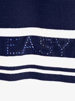 Rick Cardona Pulls<Pull à manches longues inscription avec petites pierres brillantes fantaisie