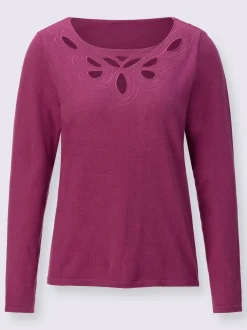 Creation L Pulls<Pull à manches longues jersey fin indéformable