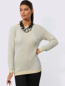 Creation L Pulls<Pull à manches longues mélange doux en coton